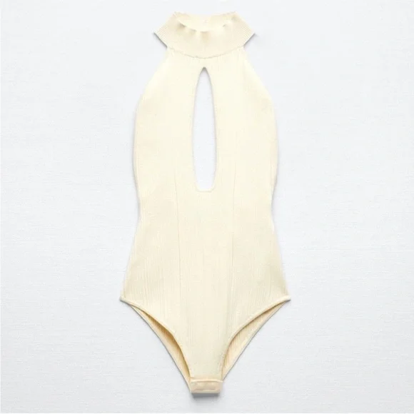 Zara || Ribbed Knit Bodysuit - Picture 4 of 13